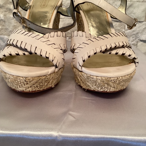 Coach Justeen Platform Espadrille Wedge Sandals - Picture 2 of 14